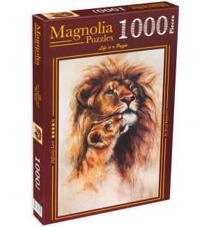 Пъзел Magnolia от 1000 части - Лъв и лъвче