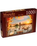 Пъзел Magnolia от 1000 части - Лебеди край Чарлз Бридж