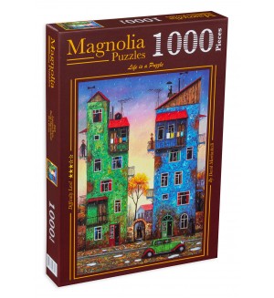 Пъзел Magnolia от 1000 части - Цветни сгради