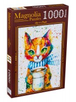 Пъзел Magnolia от 1000 части - Цветно коте