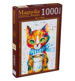 Пъзел Magnolia от 1000 части - Цветно коте