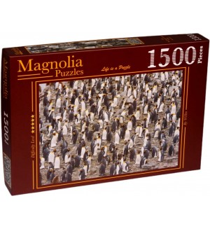 Пъзел Magnolia от 1500 части - Колония Кралски пингвини