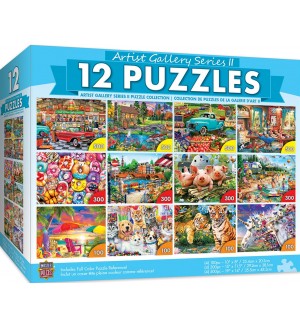 Пъзел Master Pieces 12 в 1 - Artist Gallery II 12 pack bundle