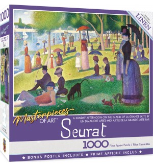 Пъзел Master Pieces от 1000 части - A Sunday onLaGrande Jatte 1000pcW/Linen