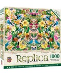 Пъзел Master Pieces от 1000 части - Сини птички и цветчета