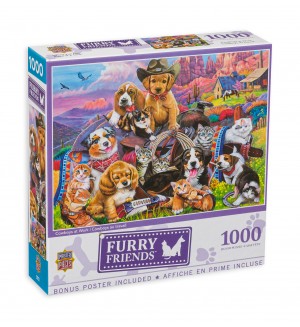 Пъзел Master Pieces от 1000 части - Животни каубои