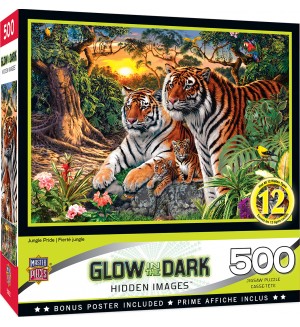 Пъзел Master Pieces  от 500 части - Тигри в джунглата
