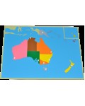 Пъзел Монтесори Smart Baby - Карта на Океания, 9 части
