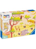 Пъзел-настолна игра Ravensburger от 2 х 24 части - Време за сафари