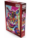 Пъзел Nova puzzle от 1000 части - Многоцветна котка