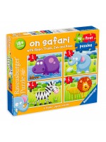 Пъзел Ravensburger 4 в 1 - На сафари