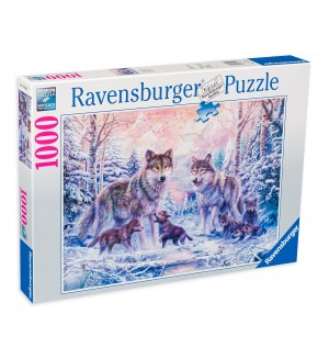 Пъзел Ravensburger от 1000 части - Арктични вълци