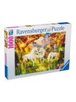 Пъзел Ravensburger от 1000 части - Еднорози в гората