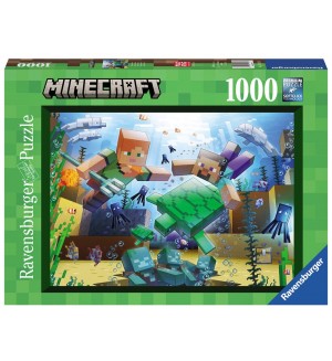 Пъзел Ravensburger от 1000 части - Майнкрафт