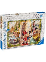 Пъзел Ravensburger от 1000 части - Мики и Мини на ваканция