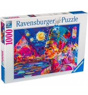 Пъзел Ravensburger от 1000 части - Нефертити край Нил
