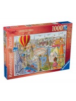 Пъзел Ravensburger от 1000 части - Около света за 80 дни