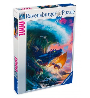 Пъзел Ravensburger от 1000 части - Състезание с дракони