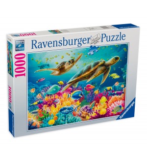 Пъзел Ravensburger от 1000 части - Син подводен свят