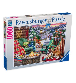 Пъзел Ravensburger от 1000 части - Ски ваканция