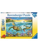 Пъзел Ravensburger от 100 XXL части - Mорски костенурки