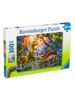 Пъзел Ravensburger от 100 XXL части - Оазис на динозаврите