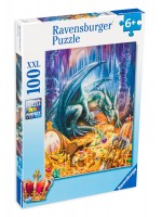 Пъзел Ravensburger от 100 XXL части - Съкровището на дракона
