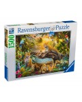 Пъзел Ravensburger от 1500 части - Леопарди в джунглата
