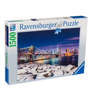 Пъзел Ravensburger от 1500 части - Ню Йорк през зимата