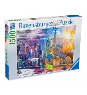 Пъзел Ravensburger от 1500 части - Сезоните в Ню Йорк