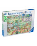Пъзел Ravensburger от 1500 части - Цветна градинка