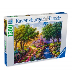 Пъзел Ravensburger от 1500 части - Вила край реката