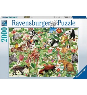 Пъзел Ravensburger от 2000 части - Джунгла