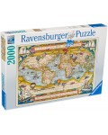 Пъзел Ravensburger от 2000 части - Карта на света
