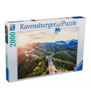Пъзел Ravensburger от 2000 части - Китайската стена на слънчева светлина