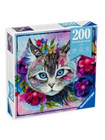 Пъзел Ravensburger от 200 части - Котка в цветя