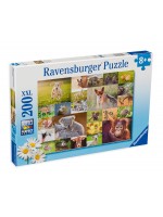 Пъзел Ravensburger от 200 XXL части - Сладки бебета животни Пъзел Ravensburger от 200 XXL части - Сладки бебета животни