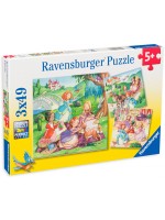 Пъзел Ravensburger от 2 x 12 части - Любимите динозаври