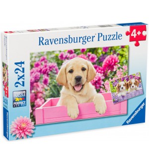 Пъзел Ravensburger от 2 x 24 части - Аз и моят приятел