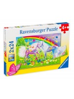Пъзел Ravensburger от 2 х 24 части - Коне с дъга