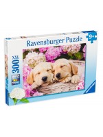 Пъзел Ravensburger от 300 части - Кученца в кошничка