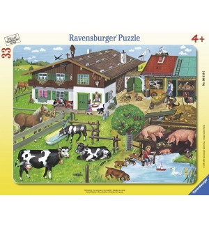 Пъзел Ravensburger от 33 части - Животните и техните семейства