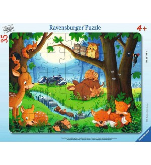 Пъзел Ravensburger от 35 части - Спящи горски животни