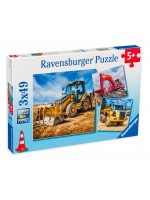 Пъзел Ravensburger от 3 х 49 части - Строителни машини