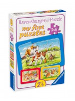 Пъзел Ravensburger от 3 х 6 части - Животни