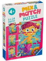 Пъзел Ravensburger от 3 x 24 части - Русалки и морски чудовища