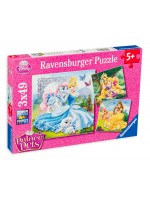 Пъзели Ravensburger три с по 49 части - Принцеси и приятелства