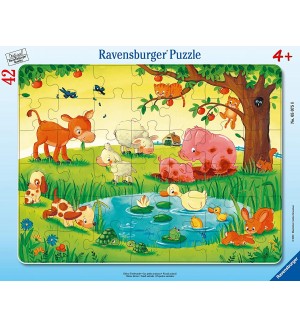 Пъзел Ravensburger от 42 части - Приятели на животните