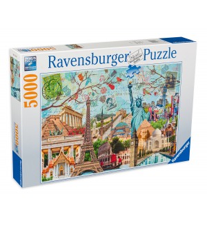 Пъзел Ravensburger от 5000 части - Колаж: голям град 