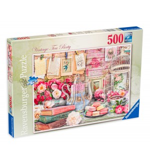 Пъзел Ravensburger от 500 части - Чаено парти
